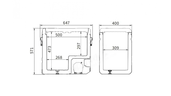 Компрессорный автохолодильник Alpicool TS60 (12/24)